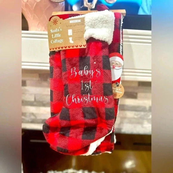 Baby’s First Christmas Stocking and Throw Blanket - Picture 7 of 9